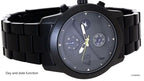Fastrack Go Skate Multifunction Black Dial Black Stainless Steel Strap Analog Watch for Men