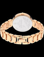Fastrack Ruffles Quartz Analog with Date Pink Dial Stainless Steel Strap Watch for Girls.