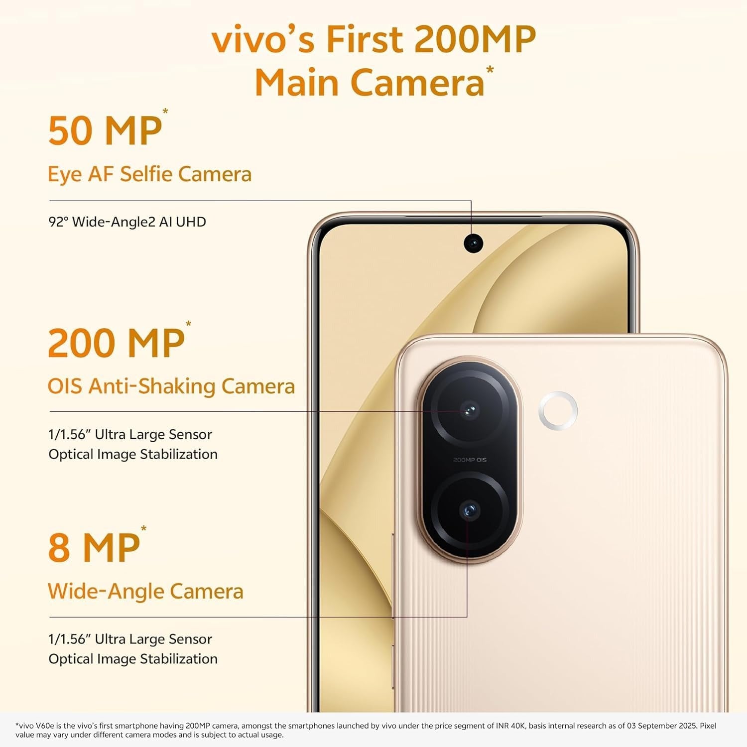 VIVO -  V60E 5G 8GB 128GB NOBLE GOLD