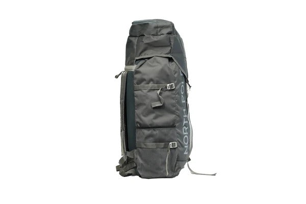North Pole| EXPLORE 50L RUCKSACK - (Gray) Water resistant rucksack  Lightweight trekking backpack | Padded shoulder strap rucksack | Adjustable back support backpack | Multi-compartment travel bag | Ergonomic rucksack for hiking