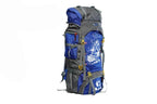North Pole| NAVIGATOR 75L RUCKSACK - (Blue) Compression straps | Multi-level organization | Padded shoulder straps | Front pocket rucksack | Multiple external zip pockets | Drawstring + zipper closure | Top flap support closure | Lightweight rucksack