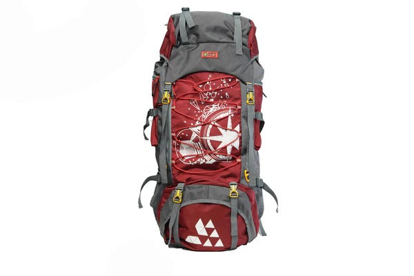 North Pole| NAVIGATOR 75L RUCKSACK - ( Red ) | Rucksack for Trekking | Rucksack for Hiking & Camping | Long Trip Travel Backpack | Backpack for Adventure Travel | Rucksack for Men & Women