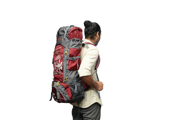 North Pole| NAVIGATOR 75L RUCKSACK - ( Red ) | Rucksack for Trekking | Rucksack for Hiking & Camping | Long Trip Travel Backpack | Backpack for Adventure Travel | Rucksack for Men & Women