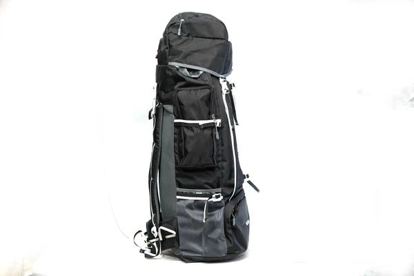 North Pole| WAYFARER 80L RUCKSACK - ( BLACK ) Adventure trekking rucksack | Camping backpack 80 litre  | Travel rucksack for men  |Travel rucksack for women  |Black trekking bag | Long trip backpack Mountaineering rucksack