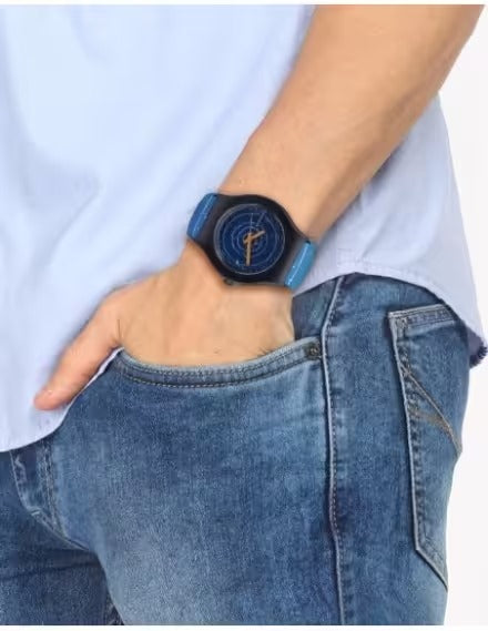 Fastrack Space Rover Quartz Analog Blue Dial Silicone Strap Unisex Watch