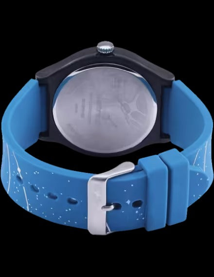 Fastrack Space Rover Quartz Analog Blue Dial Silicone Strap Unisex Watch