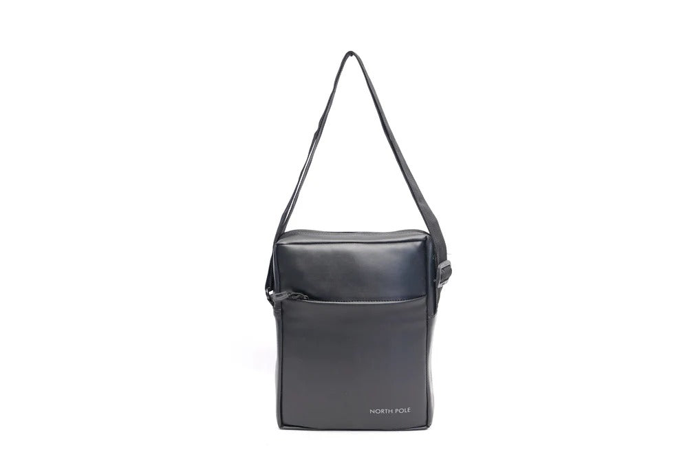 North Pole| SLING BAG - OXFORD SLING BAG-Black |Stylish Black Oxford Sling Bag | Durable Oxford Sling Bag for Daily Use | Oxford Sling Bag for Travel & Casual Use | Compact Black Oxford Sling Bag | Oxford Sling Bag with Adjustable Strap