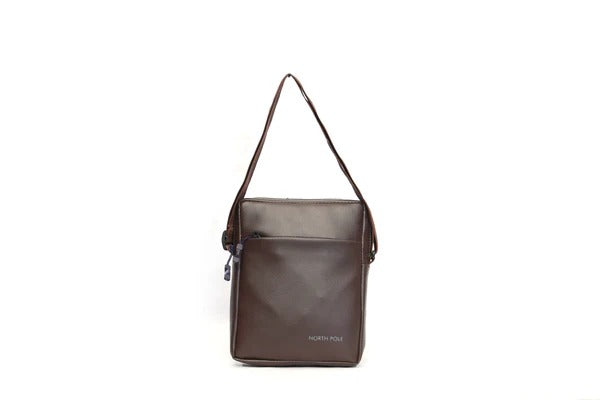 North Pole| SLING BAG - OXFORD SLING BAG- Brown |Brown Oxford travel sling bag  Casual Oxford brown sling bag | Brown Oxford everyday sling bag | Lightweight Oxford sling bag brown | Oxford brown sling bag with pockets | Durable Oxford sling bag brown
