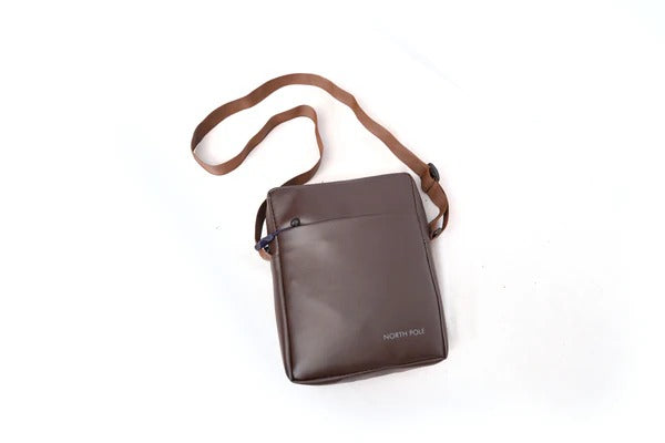 North Pole| SLING BAG - OXFORD SLING BAG- Brown |Brown Oxford travel sling bag  Casual Oxford brown sling bag | Brown Oxford everyday sling bag | Lightweight Oxford sling bag brown | Oxford brown sling bag with pockets | Durable Oxford sling bag brown
