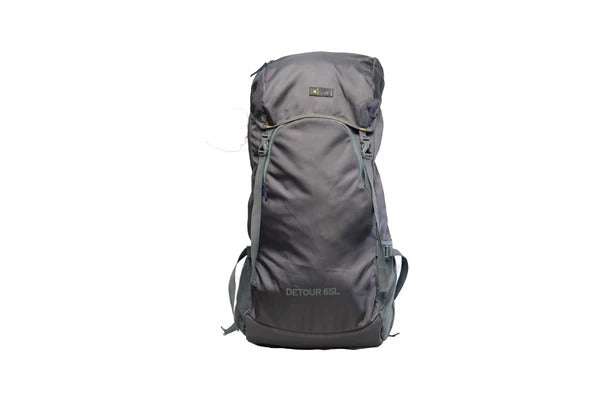 North Pole| DETOUR65 RUCKSACK (Gray) - lightweight travel rucksack|  adventure backpack | luggage backpack gray | laptop compartment rucksack | adjustable strap backpack | travel gear backpack