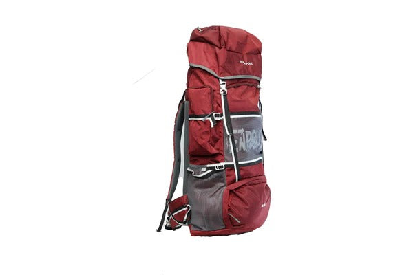 North Pole| ENROUTE 80L RUCKSACK- (Meroon) | Adjustable Strap Rucksack|  Heavy-duty Travel Bag | Outdoor Adventure Rucksack | Extra Large Travel Backpack | Enroute Hiking Rucksack