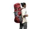 North Pole| ENROUTE 80L RUCKSACK- (Meroon) | Adjustable Strap Rucksack|  Heavy-duty Travel Bag | Outdoor Adventure Rucksack | Extra Large Travel Backpack | Enroute Hiking Rucksack