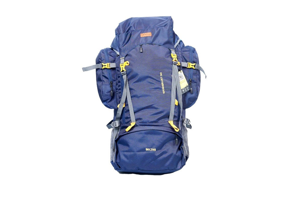 North Pole| WANDERLUST 90 RUCKSACK-NAVY BLUE | Waterproof Navy Blue Rucksack | Durable Hiking Backpack for Men and Women | Lightweight Navy Blue Trekking Bag  |Wanderlust Adventure Backpack Navy Blue | Multi-Compartment Rucksack Navy Blue