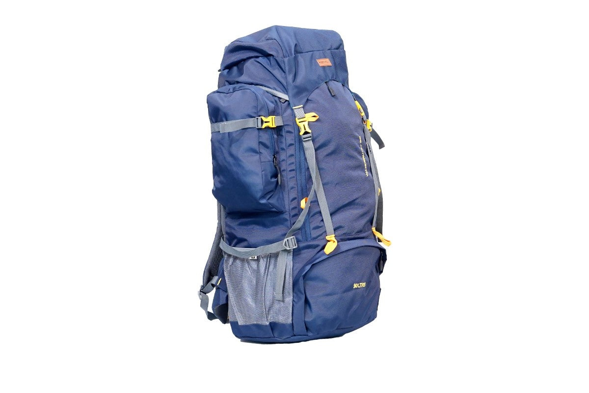 North Pole| WANDERLUST 90 RUCKSACK-NAVY BLUE | Waterproof Navy Blue Rucksack | Durable Hiking Backpack for Men and Women | Lightweight Navy Blue Trekking Bag  |Wanderlust Adventure Backpack Navy Blue | Multi-Compartment Rucksack Navy Blue