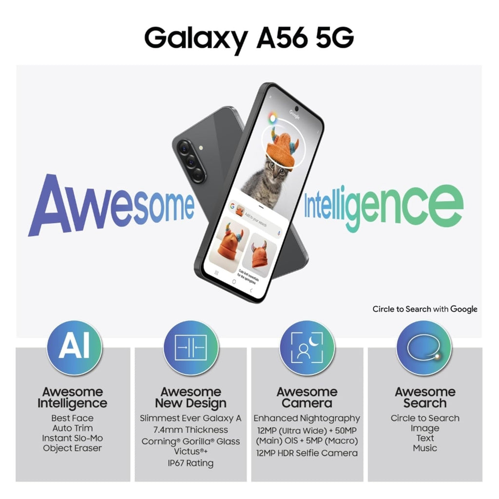 SAMSUNG - A566E GALAXY A56 5G 12GB 256GB GRAPHITE