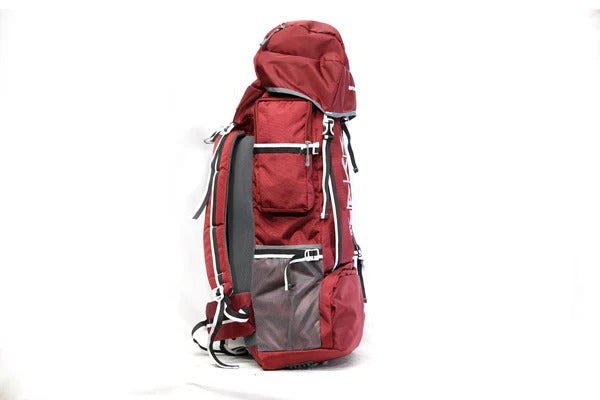 North Pole| WAYFARER 80L RUCKSACK (Meroon) - travel gear | adventure travel | long trip backpack|  backpacking gear | men and women backpack | unisex travel bag | expedition pack