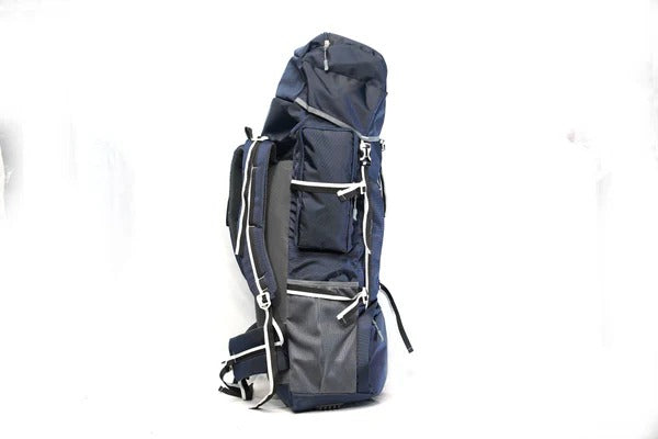 North Pole| WAYFARER 80L RUCKSACK ( NAVY BLUE ) -Comfortable Trekking Pack | Breathable Back Support | Durable Outdoor Backpack | Heavy-Duty Travel Bag | Long Trip Bag | Weekend Trip Rucksack