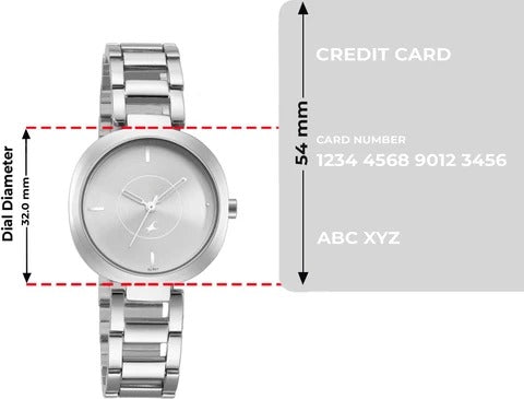 Fastrack Stunners Quartz Analog Silver Dial Metal Strap Watch for Women