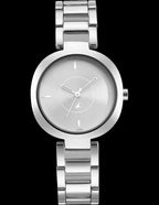 Fastrack Stunners Quartz Analog Silver Dial Metal Strap Watch for Women