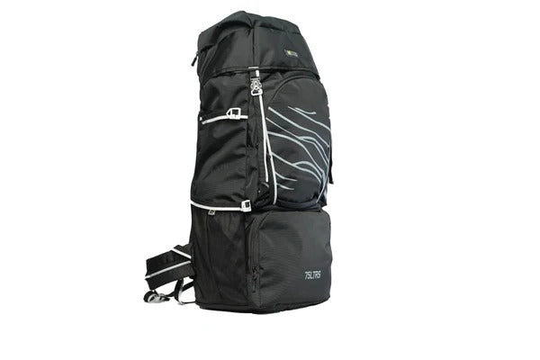 North Pole| TRKKING BAG - ZEBRA TRKKING BAG (Black) | Large Capacity Trekking Bag | Camping & Hiking Rucksack | Travel Trekking Backpack | Adventure Rucksack | Mountain Trekking Bag
