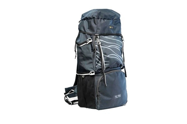 North Pole| TRKKING BAG - ZEBRA TRKKING BAG (Gray) |Bag for trekking and hiking | Backpack for camping trips | Travel bag for long journeys | Adventure sports backpack | Weekend trekking bag