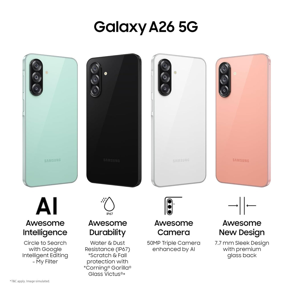 SAMSUNG - A266B GALAXY A26 5G 8GB 128GB WHITE