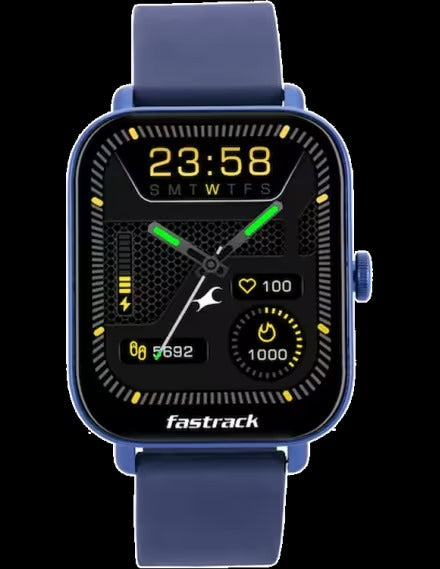 Fastrack Reflex Vox Unisex Smart Watch With Silicone Strap / Blue