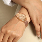 Fastrack Snob X Rose Gold Dial Stainless Steel Strap Watch for Girls.