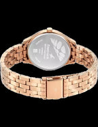 Fastrack Stunners Quartz Analog White Dial Rose Gold Stainless Steel Strap Watch
