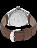 Fastrack Analog Leather-Strap Wristwatch