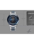 Fastrack Blue Dial Stainless-Steel Strap Analog Watch