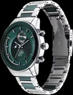 Fastrack Green Dial Stainless-Steel Multifunction Analog Watch