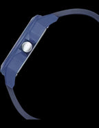 Fastrack Blue Silicone Strap Analog Watch with White Textured Dial