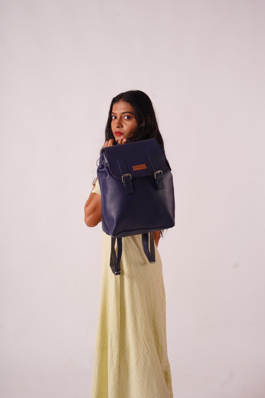 North Pole- flora backpack, college bag - girls backpack, stylish backpack, lightweight bag, printed backpack, school backpack, casual daypack,Express-Navy Blue