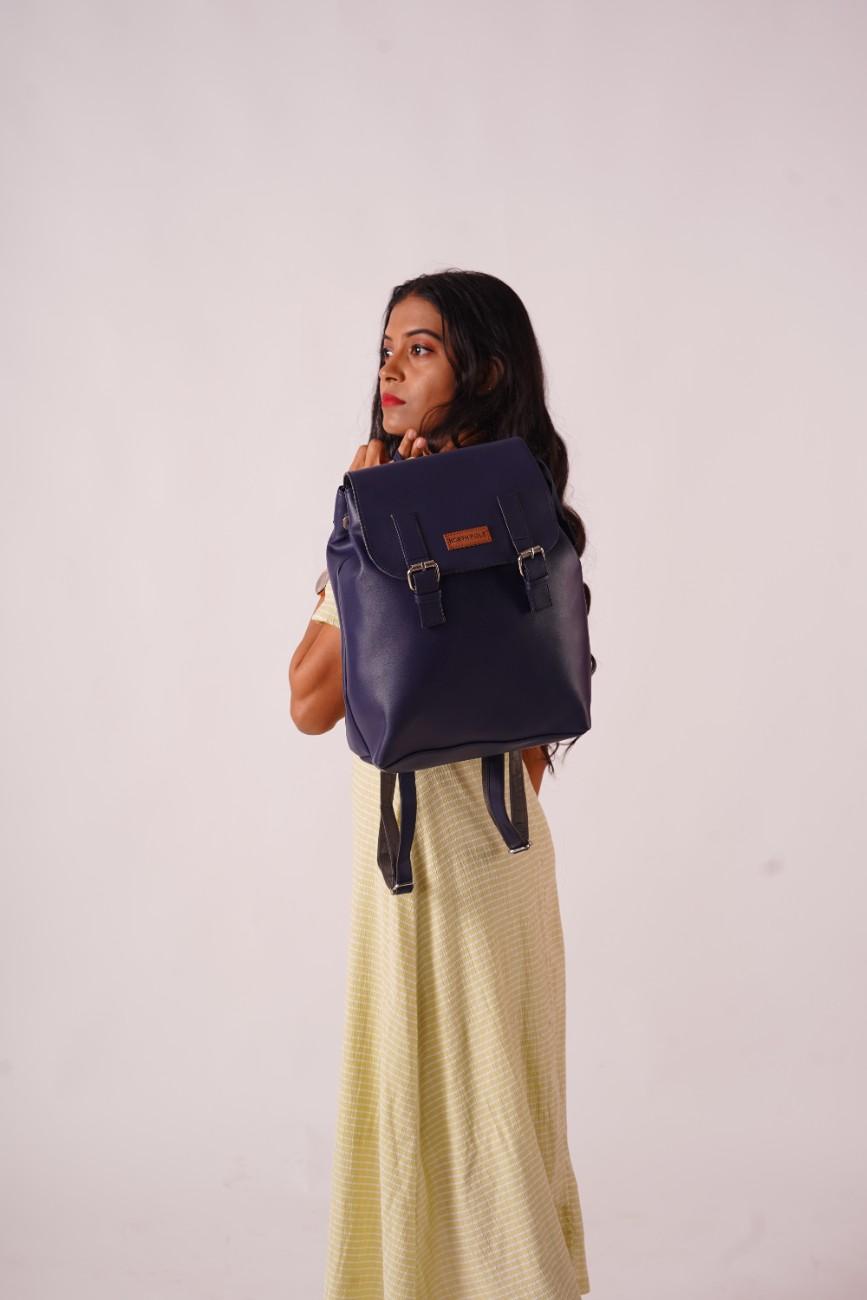 North Pole- flora backpack, college bag - girls backpack, stylish backpack, lightweight bag, printed backpack, school backpack, casual daypack,Express-Navy Blue