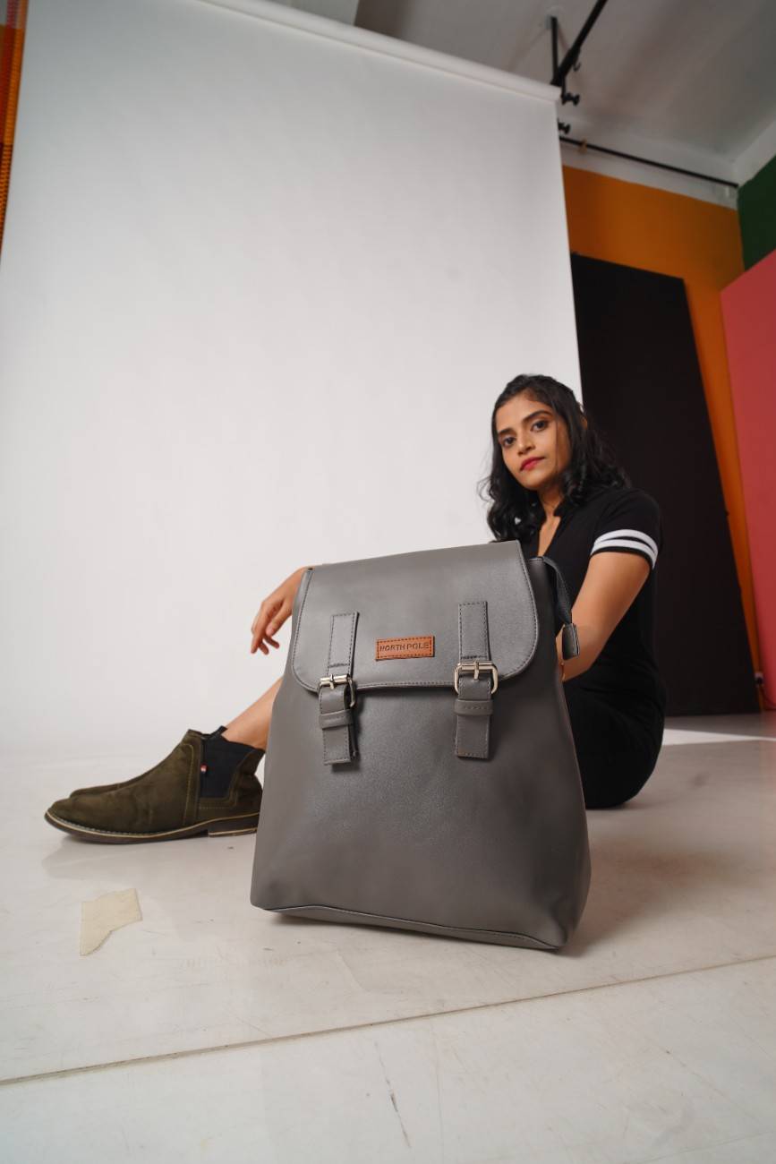 North Pole backpack,Empress backpack, faux leather backpack, navy blue backpack, semi-formal backpack, office backpack, college backpack, casual backpack
