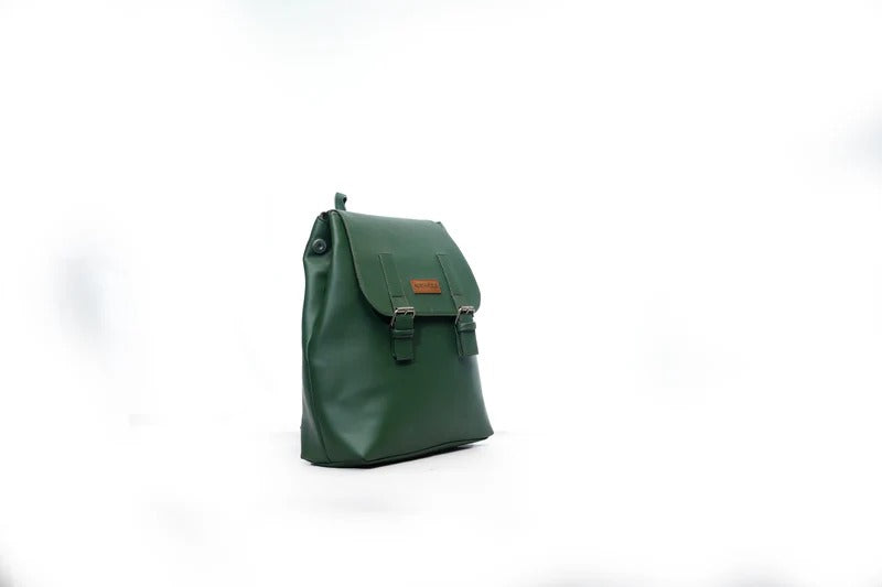 North Pole backpack,EMPRESS backpack green, faux leather backpack, navy blue backpack, semi-formal backpack, office backpack, college backpack, casual backpack