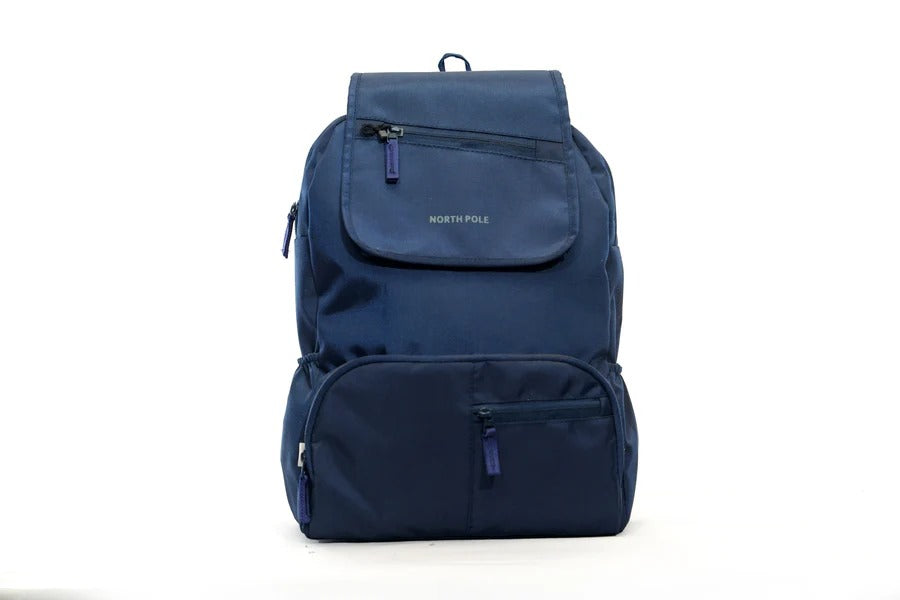 North Pole back pack,DREAM GIRL-Navy Blue,flap pocket backpack, navy blue backpack, stylish backpack, office backpack