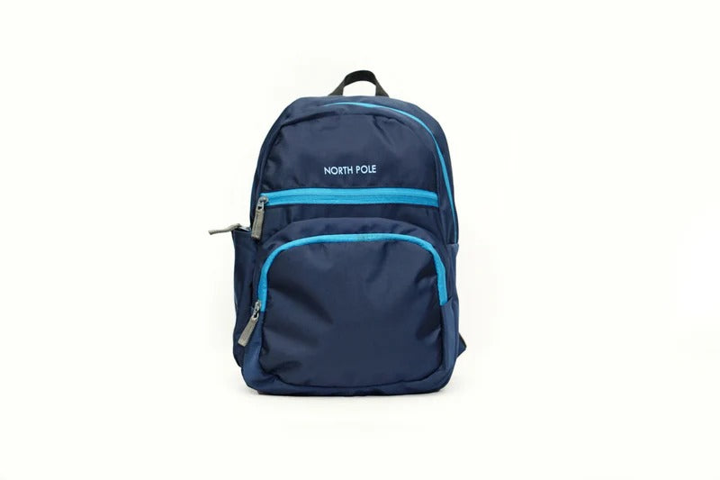 North Pole mini bag,SCAILOR Mini Backpack-Navy blue, day backpack, casual backpack, school mini bag, blue mini backpack, contrast zipper backpack