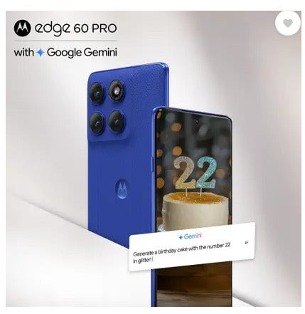 MOTO EDGE 60 PRO 8GB 256GB PANTONE DAZZLING BLUE,Motorola, Edge 60 Pro, Pantone Dazzling Blue, 8GB RAM, 256GB storage, 6000 MAh battery, 6.7″ POLED display,