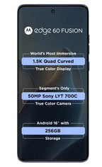 MOTO EDGE 60 FUSION 5G 12GB 256GB PANTONE SLIPSTREAM,Moto Edge 60 Fusion, Moto smartphone, 12GB RAM, 256GB storage, 5G mobile phone, fast performance.