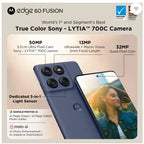 MOTO EDGE 60 FUSION 5G 12GB 256GB PANTONE SLIPSTREAM,Moto Edge 60 Fusion, Moto smartphone, 12GB RAM, 256GB storage, 5G mobile phone, fast performance.
