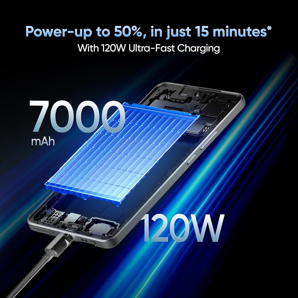 REALME - RMX5058 GT 7T 5G 12GB 256GB ICESENSE BLUE,fast charging phone, Realme GT series, 5G Android phone, flagship performance smartphone.