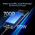 REALME - RMX5058 GT 7T 5G 12GB 256GB ICESENSE BLUE,fast charging phone, Realme GT series, 5G Android phone, flagship performance smartphone.