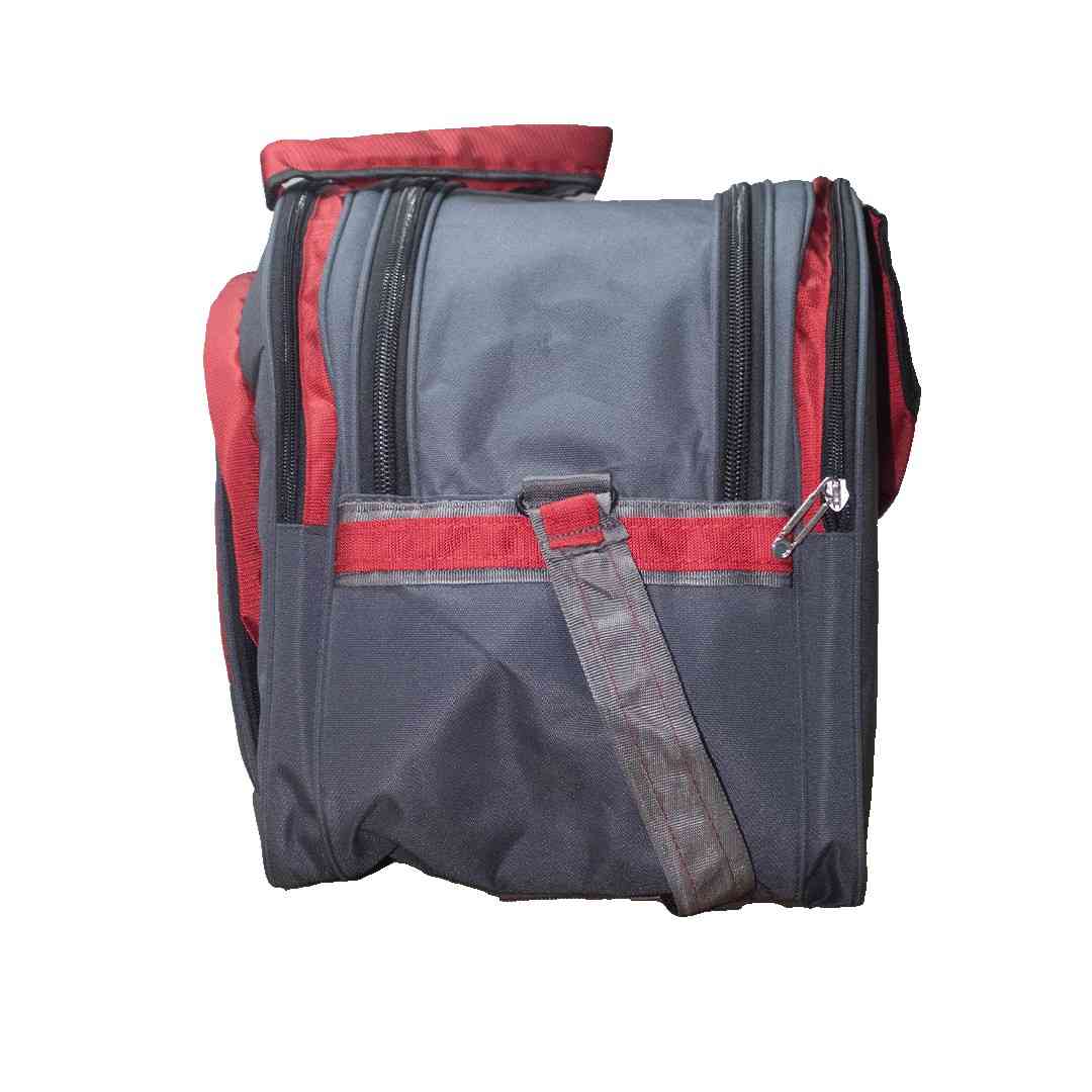 North Pole| Duffel bag - Winners bag ,Winners duffel bag, grey duffel bag, gym bag red accents, travel duffel 30L, sports bag