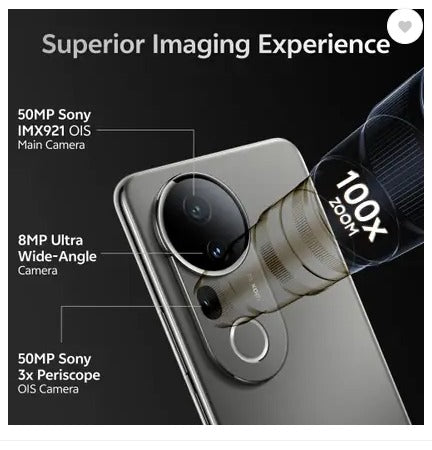 VIVO - T4 ULTRA 12GB 256GB METEOR GREY,5G phone, Meteor Grey, 12GB RAM phone, 256GB storage mobile, fast charging, Vivo T-series, Android smartphone,