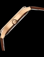 Fastrack Groove Quartz Analog Blue Dial Brown Leather Strap Watch For Guy