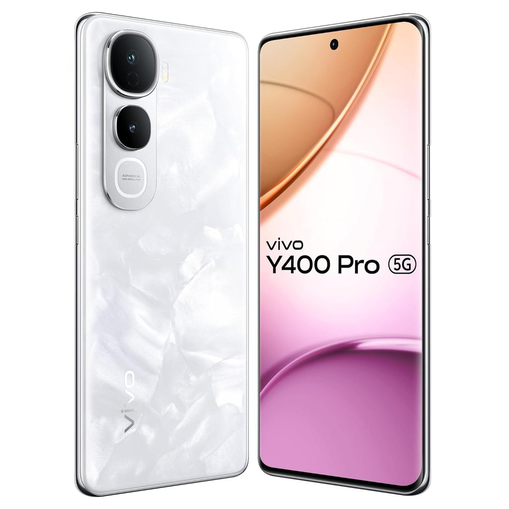 VIVO - Y400 PRO 5G 8GB 128GB WHITE,5G phone, Android phone, white Vivo phone, long battery life, large display phone, fast processor, budget 5G smartphone