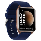 Fastrack Square Display Smartwatch with Blue Silicone Strap