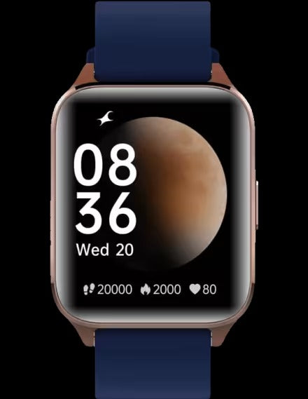 Fastrack Square Display Smartwatch with Blue Silicone Strap
